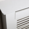 Mondeer Modern Radiator Cover Wall Cabinet Grill Shelf White Horizontal Slats