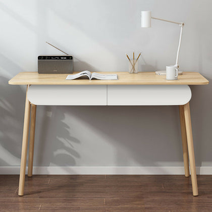 Nordic Computer Desk Laptop Office Writing Work Desk Study Table With 2 Drawers