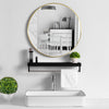 Slim Metal Frame Circular Round Glass Bathroom Bedroom Entryway Vanity Mirror