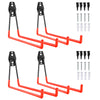 4x Storage Hooks Heavy Duty Garage Tool Bike Ladder Wall Mounted Brackets Large