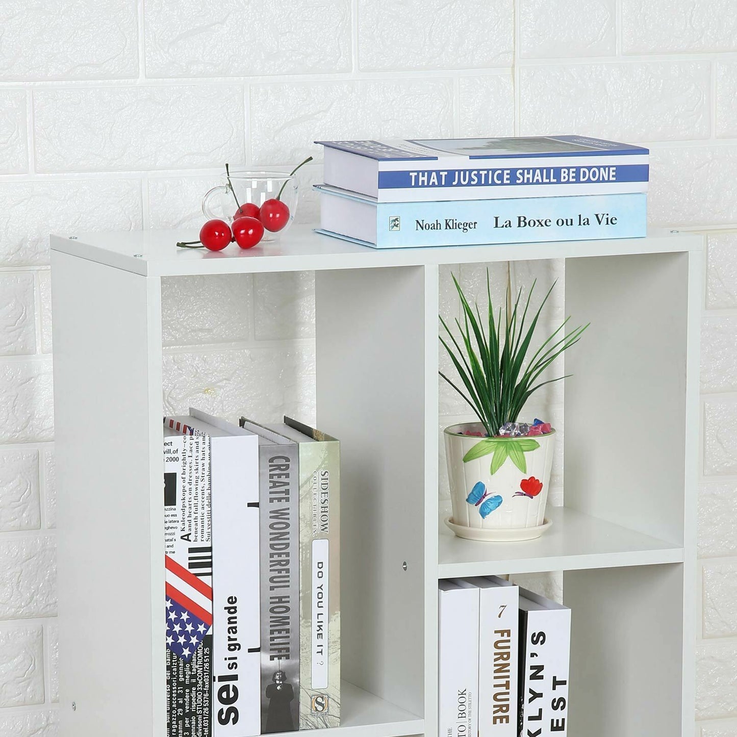 Shelving Home Office Book Shelf 5 Cube Storage Bookcase Display Wood Furniture