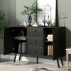 Modern 47" Sideboard Buffet Storage Cabinet Console Table 2 Doors 3 Drawers Home