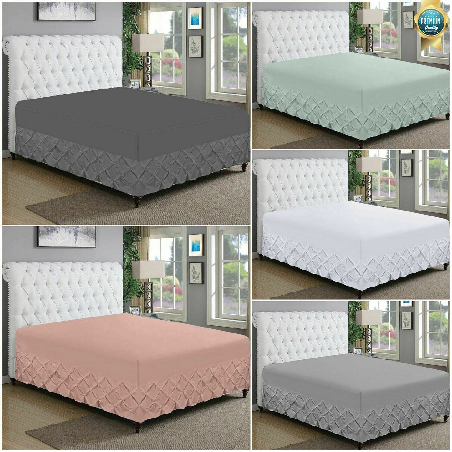 Pintuck Pleated Alford Duvet Cover Set Bedding With Pillowcase All Sizes Colours
