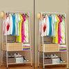 Heavy Duty Metal Clothes Storage Rack Coat Hanging Rail Shoe Stand Garment Shelf