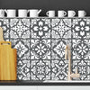 Dark Grey Spanish Renaissance Tiles Wall Stickers Decor - 15 x 15 cm @ 24 pcs