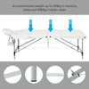 Mondeer 2/3 Folding Portable Lightweight Massage Table Salon Beauty Tattoo Couch