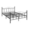 Double Bed Frame Black Metal Size 4ft6 Bedframe Solid Bedstead Base Sustainable