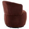 Swivel Tub Chair Teddy Fabric Accent Armchair Barrel Chairs Reading Chair HT