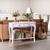 Console Table Dressing Desk Stunning Kitchen Hall 2 Drawers Modern Shelf White