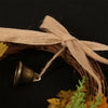 Wall Door Hanging Pumpkin Maple Foliage Garland Vine Wreath w/ Bell & Bows Decor
