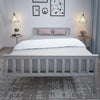 Modern Wooden Slatted Bed Frame 4ft6 5ft Double/ King Size Bedstead Adult Kids