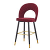 1/2x Velvet Bar Stools Breakfast Barstool Kitchen Pub High Chair Swivel Gas Lift