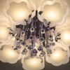 LED Crystal Ceiling Light Colour Changing Chandelier Pendant Lamp with Remote