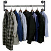 Industrial Pipe Clothing Rack Wall mounted Clothes Rail Hanging Display 92-105CM