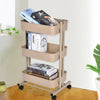 3 Tier Slim Kitchen Storage Trolley Cart Rack Shelf Fruit Basket Rolling Wheel