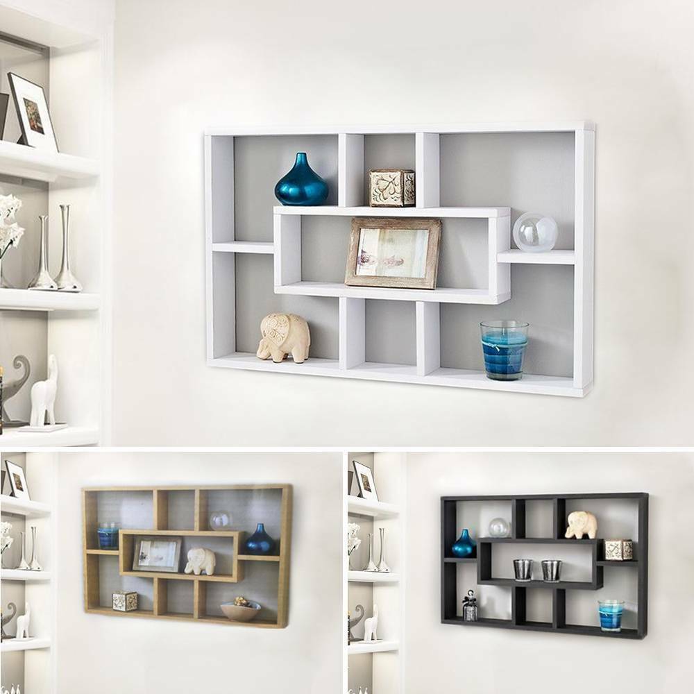 Stylish Space Saving Floating Wall Shelves Display Shelf Bookshelf Storage Unit