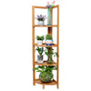 4 Tier Bamboo Corner Stand Shelf Flower Home Garden Plant Display Storge Racks