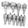 10pc Stainless Steel TCT Hole Saw Cutter Drill Bits Drilling Set for Metal Alloy