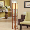 Home Living Room Modern Lighting Floor Lamp Warm Light Shades with Shelves