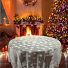 71" Christmas White Embroidered Lace Tablecloth Round Floral Table Runner Doily