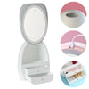 Makeup Organizer Cosmetic Storage Drawer W/ LED Light Vanity Mirror USB Charging