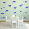 Blue Dinosaurs Pattern Self Adhesive Wall Stickers Kids Nursery Room Decorations