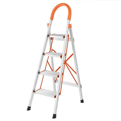 Folding 4 Step Ladder Safety Non Slip Mat Tread Small Stool Ladders Kitchen Home