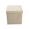 LARGE LINEN FOLDING STORAGE OTTOMAN POUFFE SEAT FOOT STOOL STORAGE BOX GREY