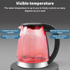 1.8L Electric Kettle Glass Temperature Control 7 Colors Change LED Fast Boiling