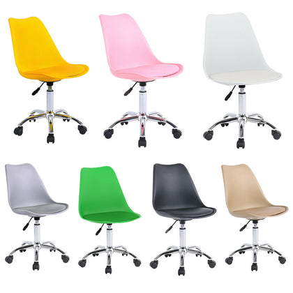 Cushioned Computer Desk Office Chair Chrome Legs Lift Swivel Small Adjustable UK