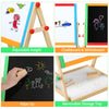 Kids Adjustable-Height 2 In 1 Wooden Easel Black/White Children Drawing Board