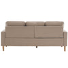 3 Seater Sofa Corner Sofa Modern Fabric Upholstered Sofa Couch w/ Footrest Beige