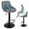 2x Velvet Swivel Bar Stools Button Back Kitchen Dining Breakfast Bar Chair Seat