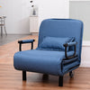 Single Folding Sofa Bed Chair Modern Fabric Sleep Function Holder With Pillow