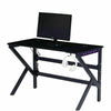 Computer PC Gaming Desk Laptop Racing Gamer Table Home Office w/ RGB LED Lights