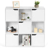 9 Cube Bookcase Shelving Display Storage Unit Wooden Organiser Cupboard Cabinet