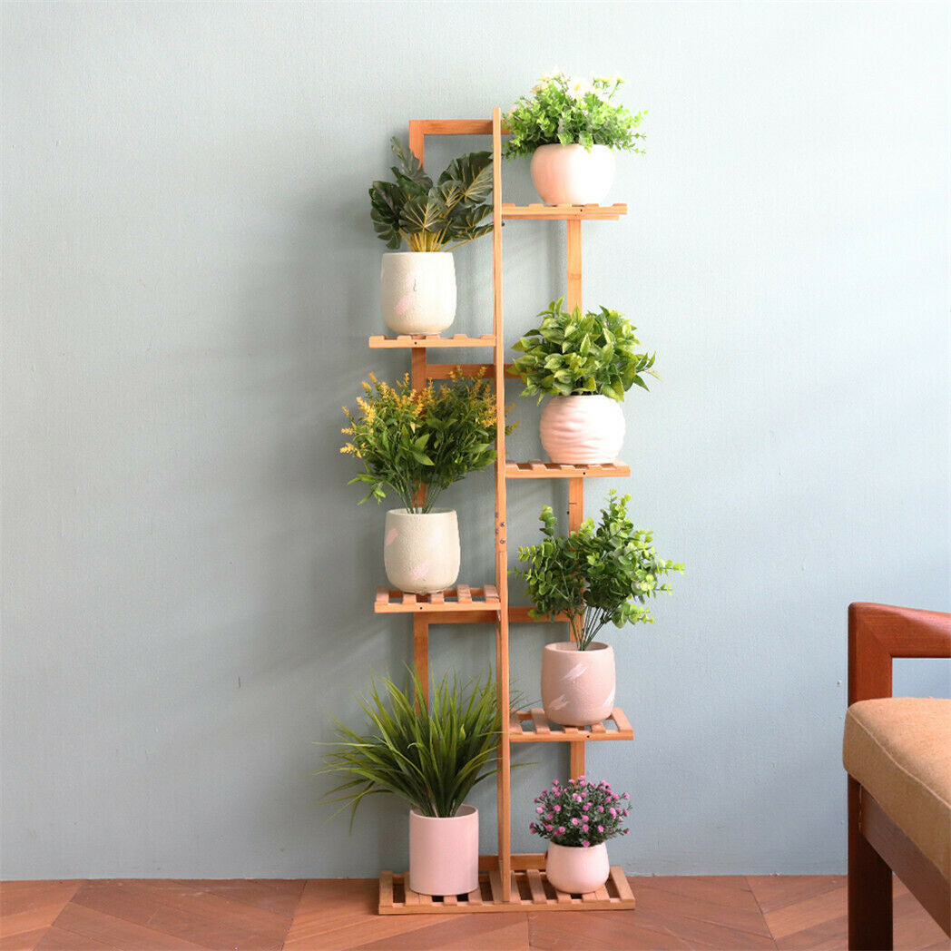 shelf handmade diy indoor plant stand DIY Bamboo Plant Stand 5/6 Tier Flower Pot Holder Display Shelving Uni – Quildinc