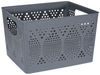 Small Large Plastic Storage Basket Home Kitchen Office Stackable Container Box