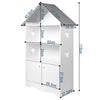 Kids Bookshelf Childrens Toy Storage Rack Unit w/ Shelves and Cupboard Organize