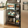 3/4Tier Kitchen Trolley on Wheels Drawer Baskets Rolling Cart Storag Rack Handle