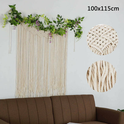 Macrame Wall Hanging Boho Wedding Backdrop Handmade Door Window Curtain Decor