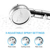 SHOWER HEAD HIGH PRESSURE CHROME WATER SAVING TURBO BATH BATHROOM UNIVERSAL FIT