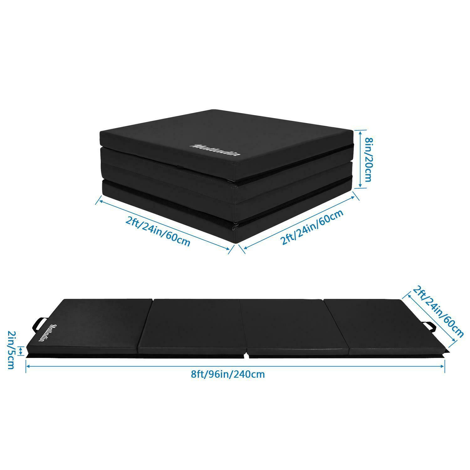 4-Folding Gymnastics Mats Yoga Mat Gym Exercise Workout Fitness Foam Mats UK