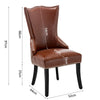 Red Faux Leather Kitchen Dining Chair Knocker High Back Accent Seat Luxury Home