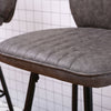 Vintage 2x Bar Stools Breakfast Chairs Dining Chair High Legs Kitchen Dark Grey
