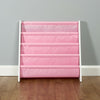 White/Pink Childrens Book Case Sling Storage Rack Shelf Girls Bedroom Furniture