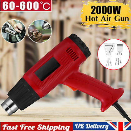 Heat Gun Hot Air Gun 4 Nozzles Electric 2000W Dryer Solder Shrink Paint Stripper