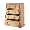 Corona Chest of Drawers Rustic 4 Drawer Mexican Solid Pine Waxed Bedroom Storage
