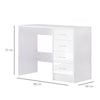 High Gloss 4 Drawer Vanity Dressing Table Computer Study Desk Furniture White