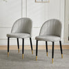 Set of 2 Modern Velvet Dining Chairs Accent Chairs Kitchen Leisure Chairs HT